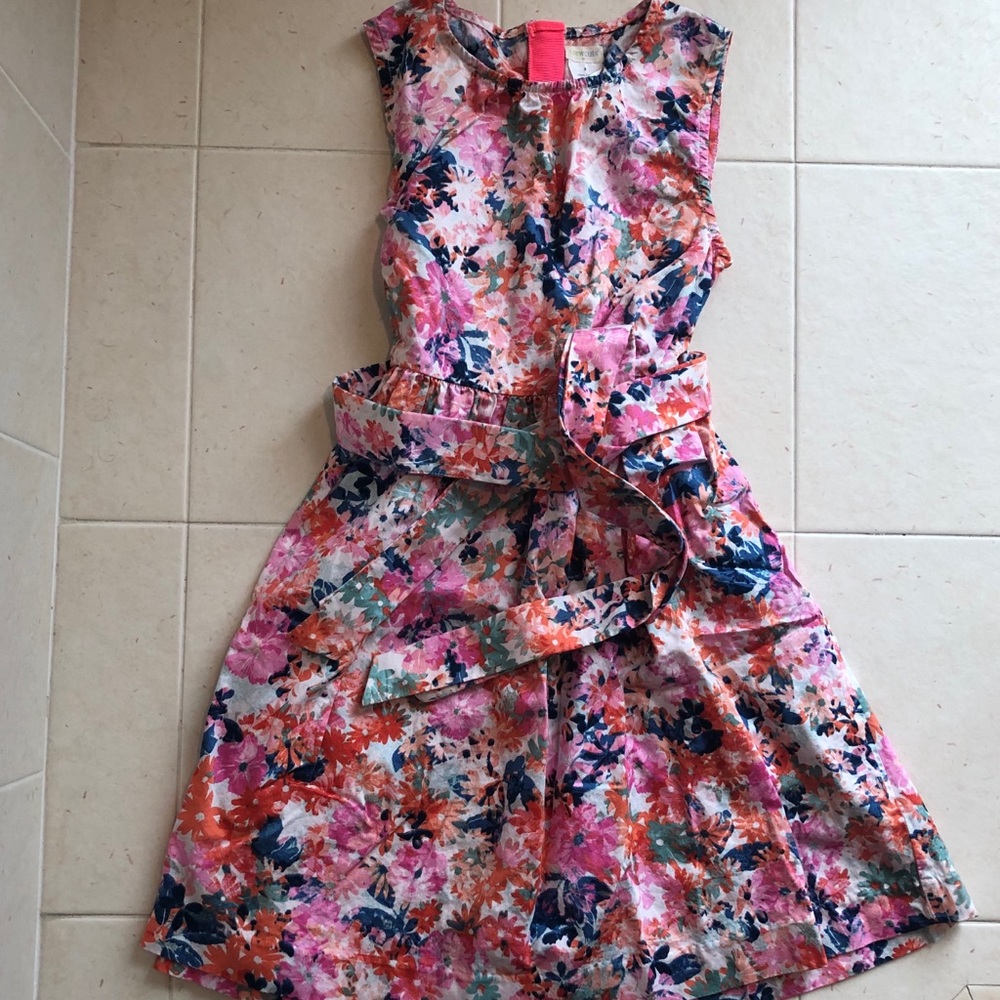 Girls’ sleeveless floral dress
